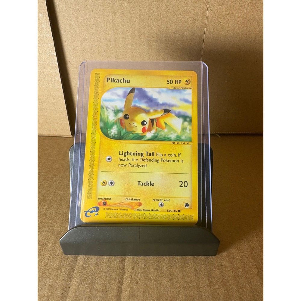 Pokemon Pikachu 124/165 Expedition Base Set e-Reader Card 2002 Uncommon